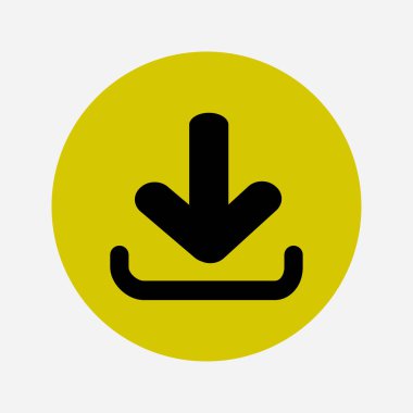 Simgesini indirin. Düğme yükleyin. Düz tasarım stili.