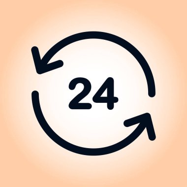 Saat saat etrafında bir gün simgesini açın. Rozet-saat çalışma süresi.