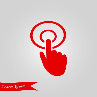 El imleç işareti simgesi. El işaretçi simgesi. Modern UI Web sitesi gezinme. Düz tasarım. 