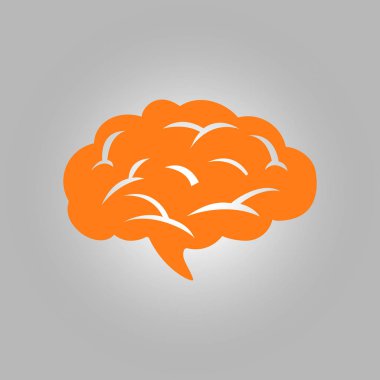 Beyin simgesi. İnsan akıllı akıllı zihin. Nöroloji sembolü.