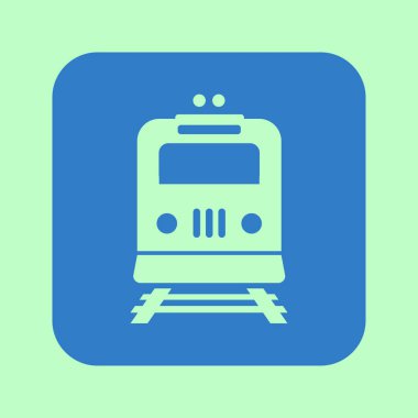 Tren simgesi. Metro sembolü. Tren istasyonu işareti.