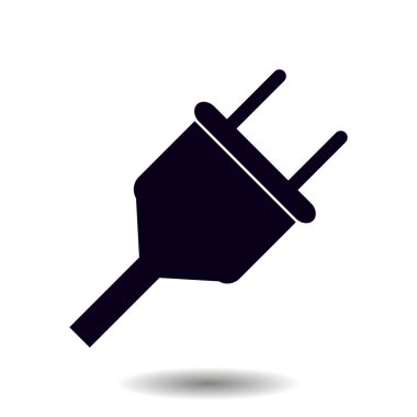 Vektör elektrik prizinden sembolü. Web düz simgesi.