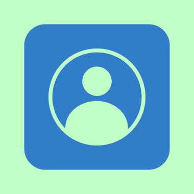 Bağlantı işareti. Kullanıcı işareti simgesi. Kişi sembolü. İnsan avatar. Düz stil. 