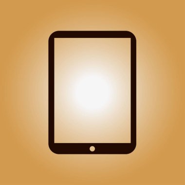 Modern dijital tablet Pc simgesi. Düz tasarım simgesi. 