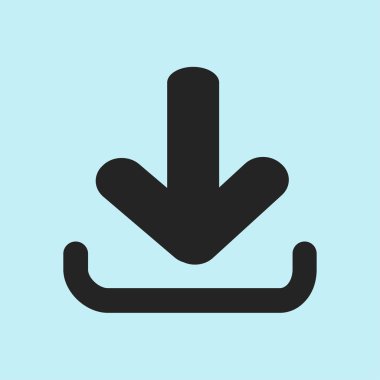 Simgesini indirin. Düğme yükleyin. Düz tasarım stili.