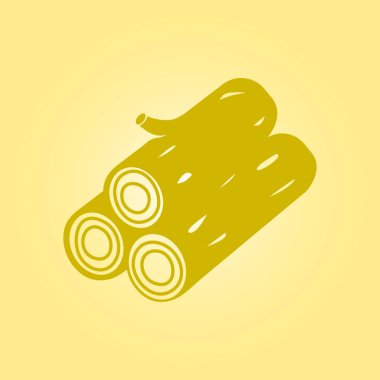 Ahşap simgesi. Tüm oduncu. Yenilenebilir kaynak simgesi.