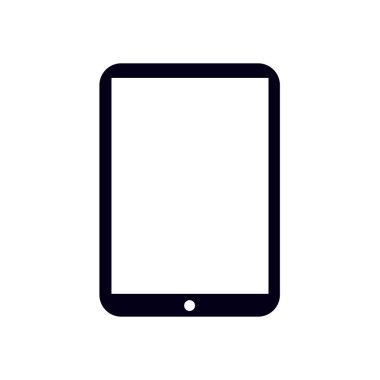 Modern dijital tablet Pc simgesi. Düz tasarım simgesi. 