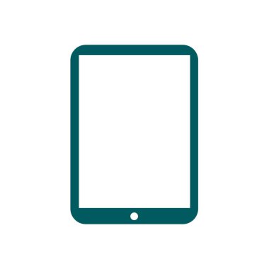 Modern dijital tablet Pc simgesi. Düz tasarım simgesi. 