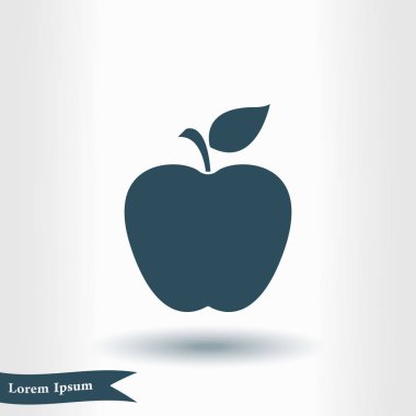 Elma simgesi. Sağlıklı gıda kavramı. Naturopathy sembolü.