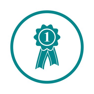  Kurdele simgesi ile rozet. Ödülü rozet şerit erkek ile.