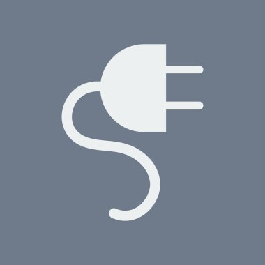 Vektör elektrik prizinden sembolü. Web düz simgesi.