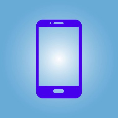 Smartphone simge vektör Illustration. Düz tasarım stili. 