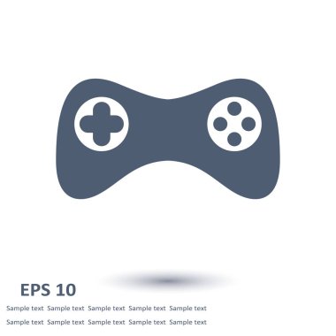 Gamepad simgesi. Vektör. Düz tasarım stili. Joypad sembolü.