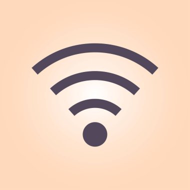 WiFi sembolü. Vektör kablosuz ağ kutsal kişilerin resmi. Düz tasarım stili.