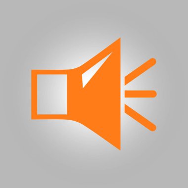 Hoparlör simgesi. Hoparlör ses işareti simgesi. Sembol ses. Düz tasarım stili. 