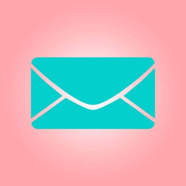 Düz simgesi mektup. Posta simgesi. Vektör simgesi. 