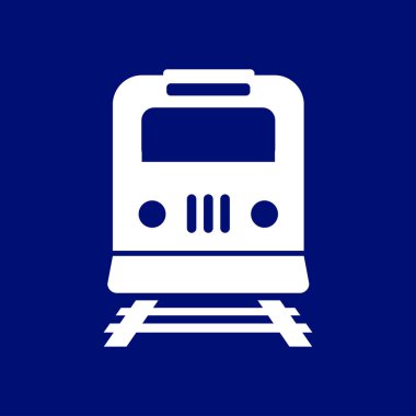 Tren simgesi. Metro sembolü. Tren istasyonu işareti.