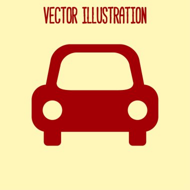 Taşıma simgesi. Araba işareti. Teslimat taşıma sembolü.