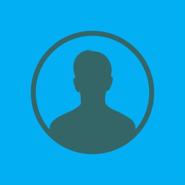 Kullanıcı simgesi simgesi. Kişi sembolü. İnsan avatarı. Düz stil.. 