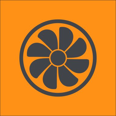 Fan simgesi renk vektör illüstrasyon