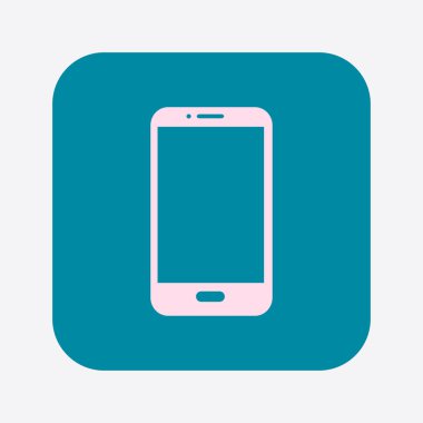 Smartphone simge vektör Illustration. Düz tasarım stili. 