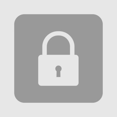 Kilit simgesi. Kullanıcı oturum açma kimlik doğrulama simgesi. Düz tasarım stili. 