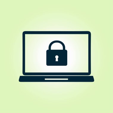 Internet güvenlik kavramı simgesi. Kimlik ve koruma simgesi.