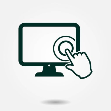 Ekran monitör simgeye dokunun. İşaretçi işaret.