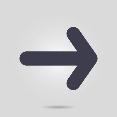 Ok simgesi. Kara navigasyonu için işaretçi yönünü.