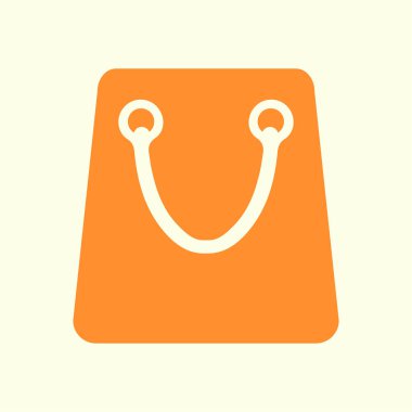 Alışveriş çantası simgesi. Butik alışveriş sembolü. Düz tasarım.