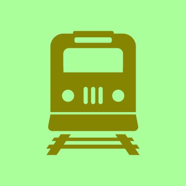 Tren simgesi. Metro sembolü. Tren istasyonu işareti.