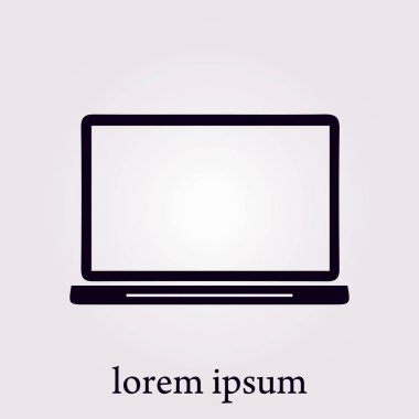 Laptop, vektör çizim basit simgesi