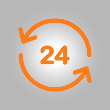 Saat saat etrafında bir gün simgesini açın. Rozet-saat çalışma süresi.