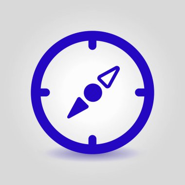 Vektör pusula simgesini. Yöreden yönde. Düz tasarım stili.