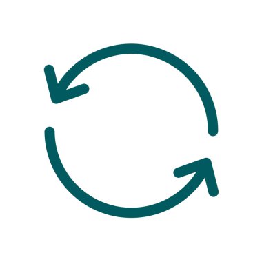 Dairesel ok işareti simge vektör. Düz tasarım stili.