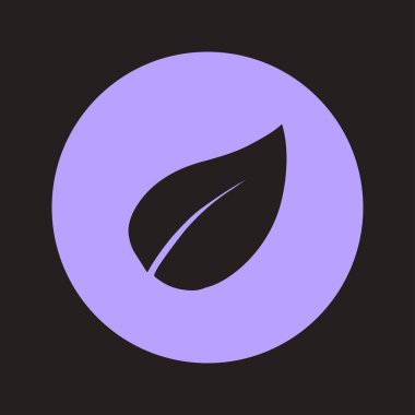 Yaprak simgesi. Taze doğal ürün. Organik ürün simgesi. Düz tasarım stili.