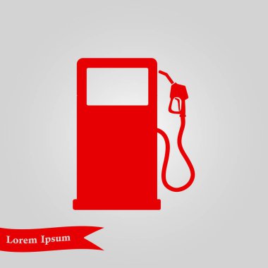 benzin pompa meme, vektör çizim basit simgesi
