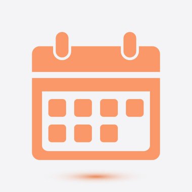 Vektör takvim simgesini. Önemli tarihler işareti. Düz tasarım stili.