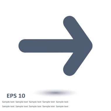 Ok simgesi. Kara navigasyonu için işaretçi yönünü.