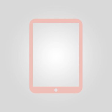 Modern dijital tablet Pc simgesi. Düz tasarım simgesi. 