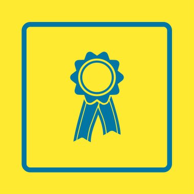  Kurdele simgesi ile rozet. Ödülü rozet şerit erkek ile.