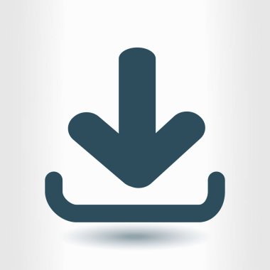 Simgesini indirin. Düğme yükleyin. Düz tasarım stili.