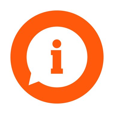 Bilgi: konuşma balonu sembolü. Düz tasarım stili