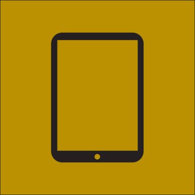 Modern dijital tablet Pc simgesi. Düz tasarım simgesi. 