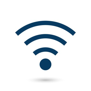 WiFi sembolü. Vektör kablosuz ağ kutsal kişilerin resmi. Düz tasarım stili.