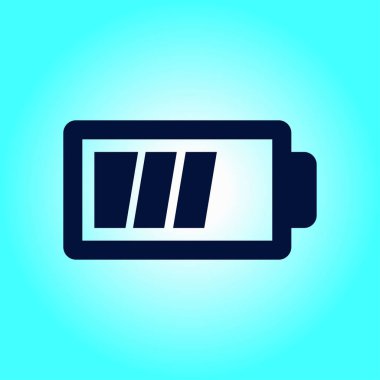 Batarya şarj edilmiş düz simge.