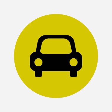 Taşıma simgesi. Araba işareti. Teslimat taşıma sembolü.