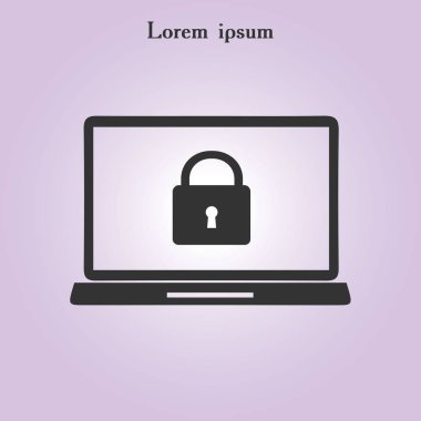 Internet güvenlik kavramı simgesi. Kimlik ve koruma simgesi.