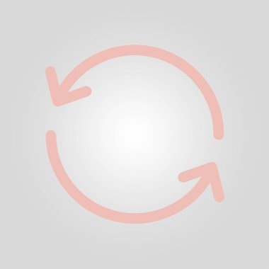 Dairesel ok işareti simge vektör. Düz tasarım stili.