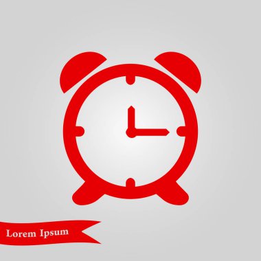 Saat Açık. Saat yüzü. Düz tasarım stili.